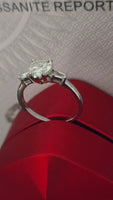 Beloved Heart - 1ct Moissanite Heart Ring - Sterling Silver 925