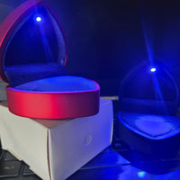 Heart-shaped Ring Box with interior LED light - Sterling Hearts