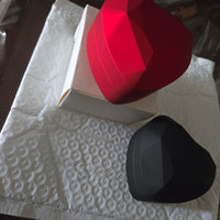 Heart-shaped Ring Box with interior LED light - Sterling Hearts