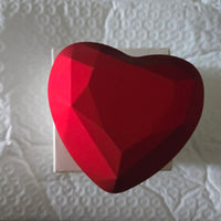 Heart-shaped Ring Box with interior LED light - Sterling Hearts