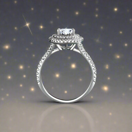 side of heart shaped sterling silver ring