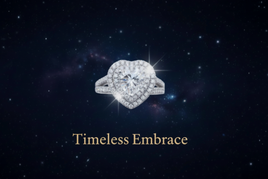Timeless Embrace banner with actual ring